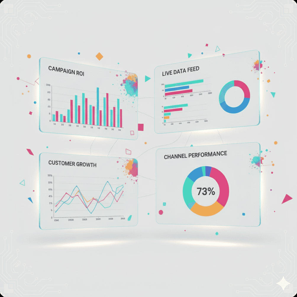 Abstract data visualization for ad performance